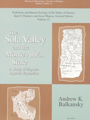 cover image of Sola Valley and the Monte Albán State